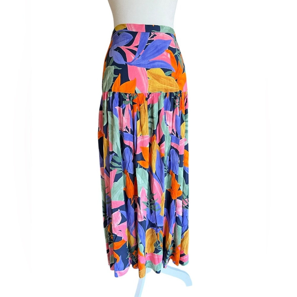 Abel The Label x Anthropologie Leonard Floral Tropical Maxi Skirt Size XS